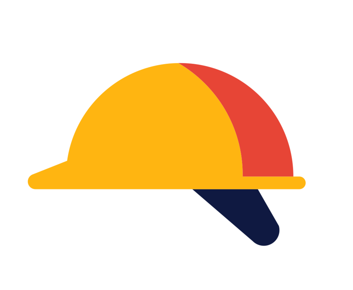 illustration of construction helmet