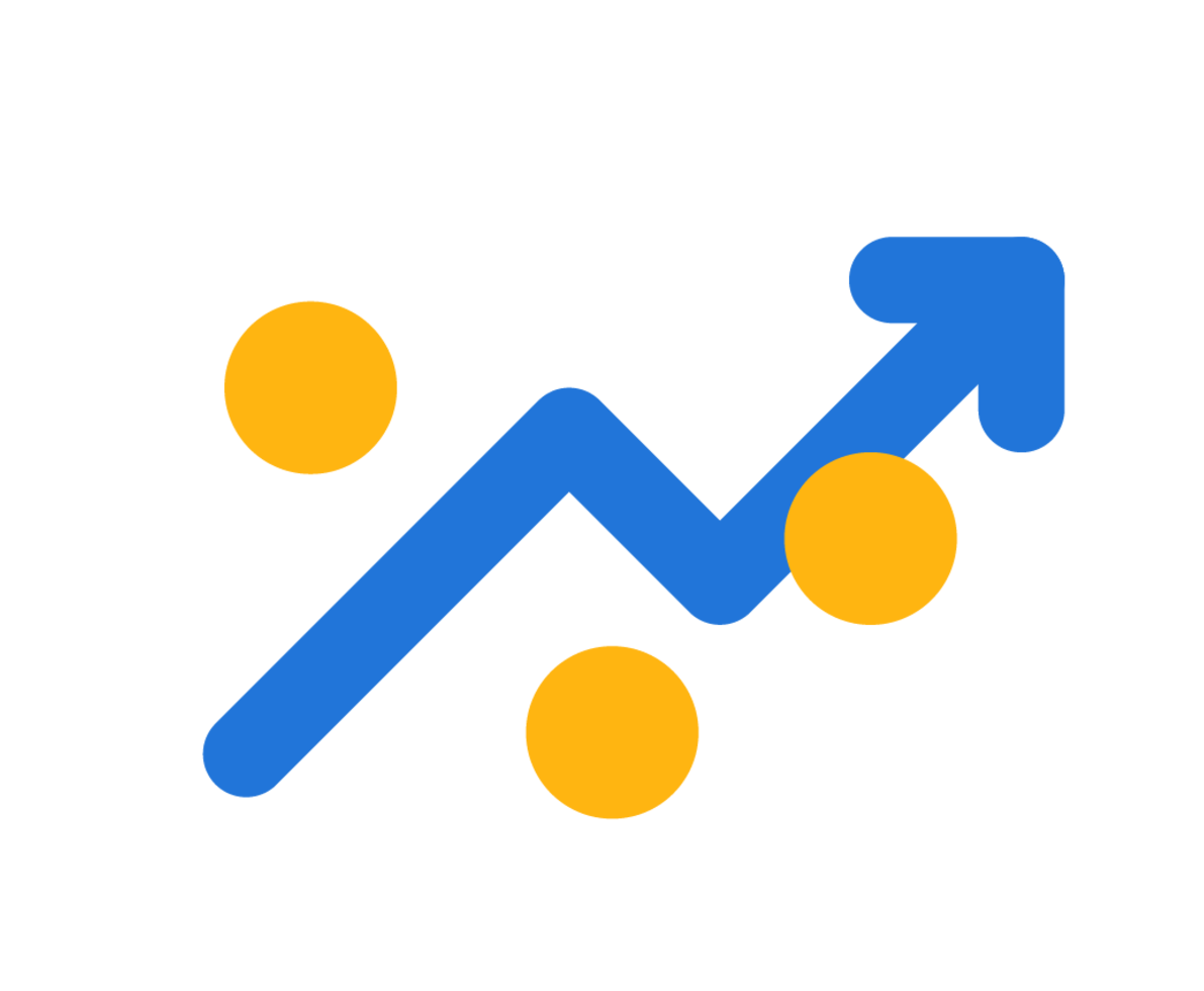 illustration of arrows and dots