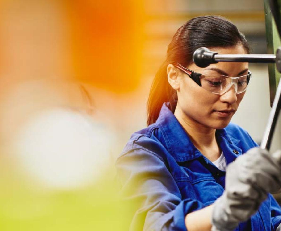 image of woman doing industrial work